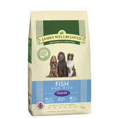 James Wellbeloved: SENIOR / LIGHT OCEAN WHITE FISH & RICE KIBBLE - 15kg James Wellbeloved: SENIOR / LIGHT OCEAN WHITE FISH & RICE KIBBLE - 15kg