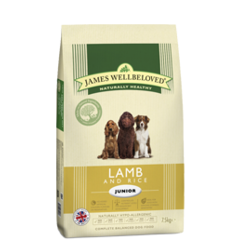 James Wellbeloved: JUNIOR PERFORMANCE LAMB & RICE KIBBLE - 15kg