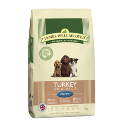 James Wellbeloved: PUPPY PERFORMANCE TURKEY & RICE KIBBLE - 15kg James Wellbeloved: PUPPY PERFORMANCE TURKEY & RICE KIBBLE - 15kg