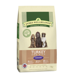 James Wellbeloved: SENIOR / LIGHT TURKEY & RICE KIBBLE - 7.5kg James Wellbeloved: SENIOR / LIGHT TURKEY & RICE KIBBLE - 7.5kg